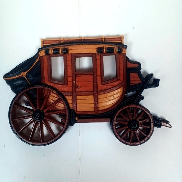Vtg 1975 5 Piece Homco Train Trolley Stagecoach 3D Wall Art Hanging Decor - Picture 7 of 12